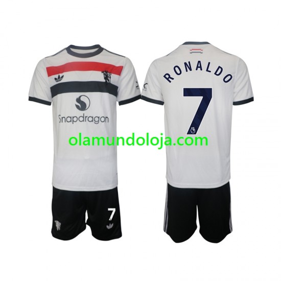 Camisola Manchester United Cristiano Ronaldo 7 Criança Equipamento Terceiro 2024-2025 Manga Curta